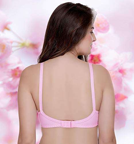 Sona Women's Cotton Minimiser Nursing Bra (FEEDINGBRA-04-PINK-PINK-SKIN-95B Pink-Skin_38) 3