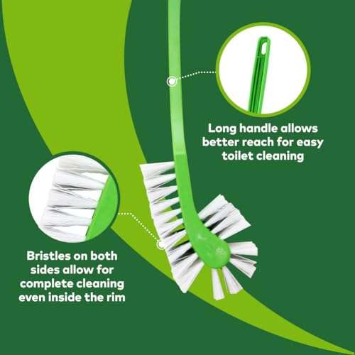 Scotch-Brite Double Sided Toilet Plastic Brush (Green,Pack Of 1) 2