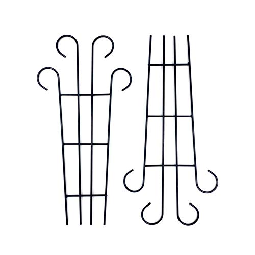 Bloomingdale Garden Trellis 24" Tall Plant Support for Climbing Vines - Lightweight Trellis for Climbing Plants Creeper Support for Plants (Pack of 1), black 1