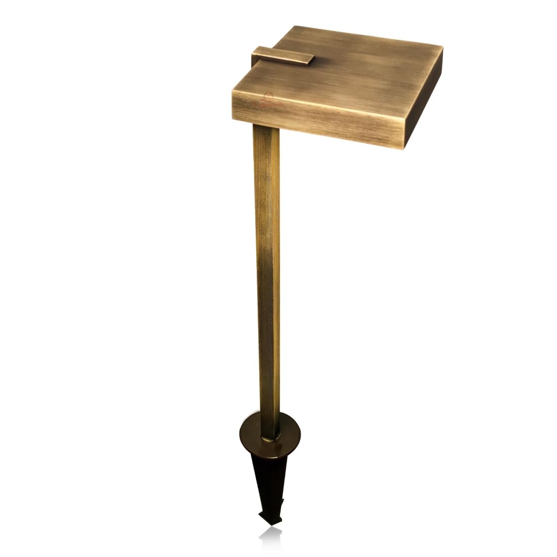 RuggedGrade LED Landscape Pathway Light - Solid Brass - 4W LED 2700K G4 Bulb Included - 12v DC Low Voltage Lights