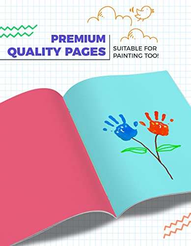 Scrapbooks for Kids | A4 Size Scrapbook | 32 Pages | Colorful Scrapbook Paper for Birthday, School, | Set of 12 Scrapbooking Books 5