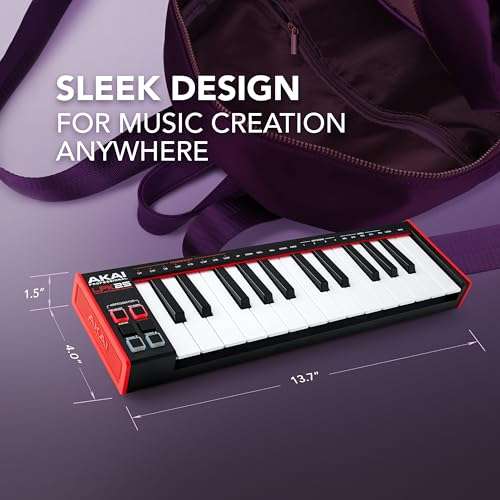 AKAI Professional LPK25 - USB MIDI Keyboard Controller with 25 Responsive Synth Keys for Mac and PC, Arpeggiator and Music Production Software,black 6