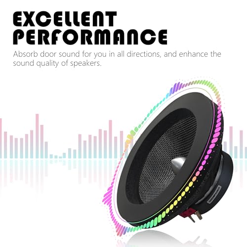 4PCS 6.5 Speaker Rings,Self Adhesive Speaker Foam for Enhancing Stereo Sound,High Resilience Speaker Baffles 6.5 inch Car Audio Accessories Avoid Sound Diffusion for Car SUV Truck 3