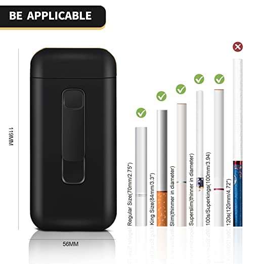 BEBO CREATIONS Slim Cigarette Case with Lighter,Cigarettes Box Portable 18 pcs Only for Slim Long Cigarettes,Windproof,Inbuilt Electric Lighters,Lighter for Smoking (Cigarettes Not Included) 3