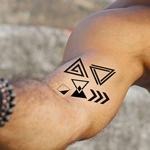 Voorkoms® Triangle Tattoo Waterproof Men and Women Temporary Body Tattoo 2