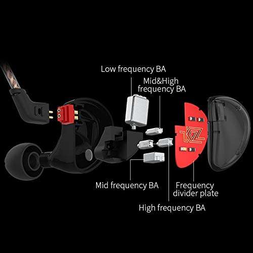 KZ AS10 Pure 5 Balanced Armature 5BA Earphone, Musician in Ear Monitor Headphone High Fidelity HiFi Headset (with Microphone, Green)… 2