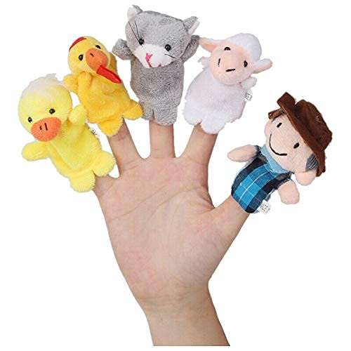 Ubersweet® Imported Old Mac Farm Animals Finger Dolls Children Prefer 10pcs Y9I7 4