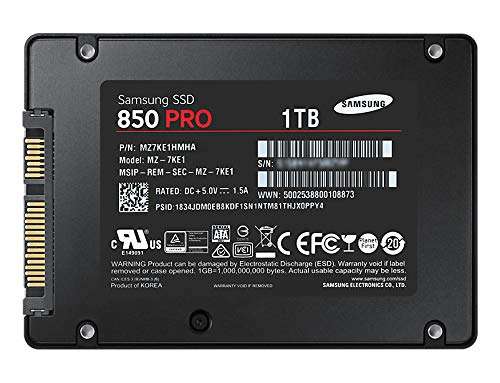 Samsung 850 PRO - 1TB - 2.5-Inch SATA III Internal SSD (MZ-7KE1T0BW) 2