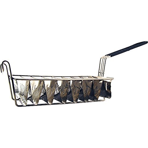 Great Credentials Taco Shell Deep Fryer Basket - 8 Shells Commercial Heavy-Duty Taco Fry Basket with Grip Handle 3