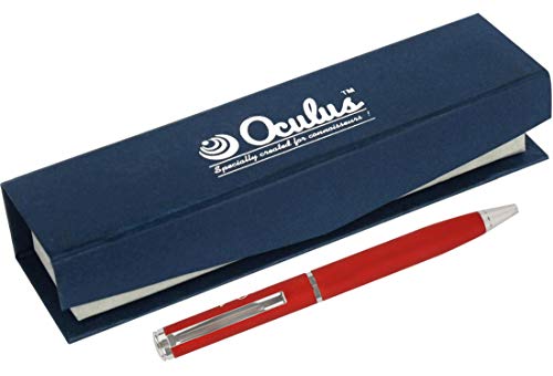Oculus 5881 Red with Silver Combination Metal Ball Pen. Fitted with Germany made refill. 6