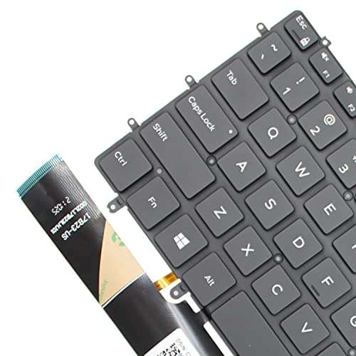 ANTWELON Replacement Laptop Keyboard Backlight for Dell XPS 13 9305 9370 9380 US Layout 6