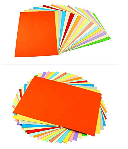 OFIXO 100 pcs Sheets A4 Size Origami Paper Double Sided Colored Craft Square Assorted DIY Folded Paper Craft Tools 5