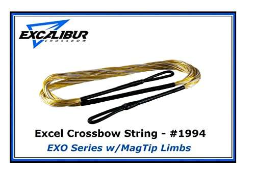 Excalibur Excel 36" Replacement Crossbow String Designed for EXO-Traditional Crossbows with Mag Tips (1994), Gold/Silver, Single 3