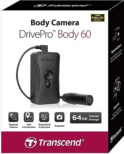Transcend DrivePro Body 60 Body Camera | Full HD 1080P | Sony STARVIS™ | 2 Yrs Warranty |IP67 |WiFi |Black | TS64GDPB60A 2