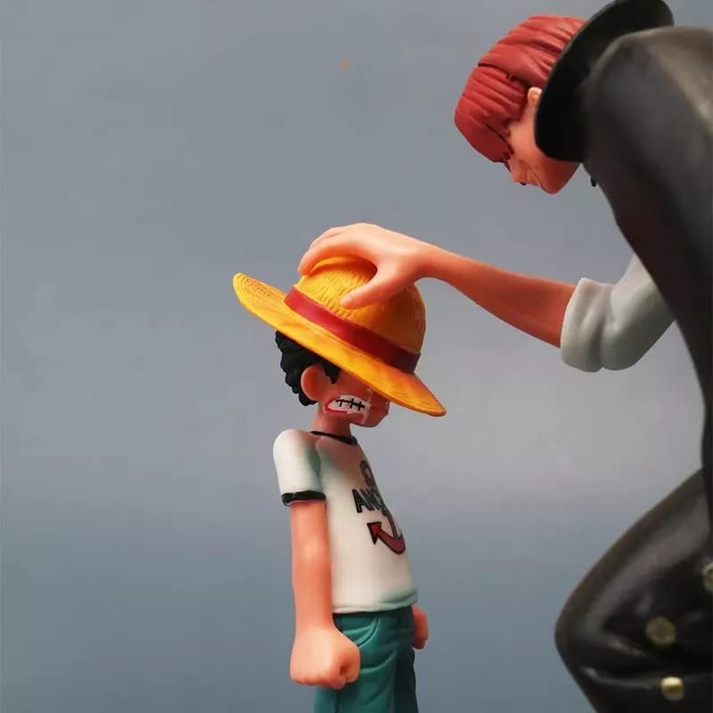 Tinion™||One Piece- Luffy and Shanks Action Figure Miniature Toy Figure (Doll) Special Edition for Car Dashboard, Decoration, Cake, Office Desk & Study Table (Pack of 1) (Height-18cm) 4
