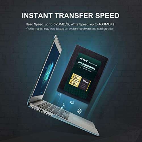 INLAND Professional 3 Pack 256GB SSD SATA III 6Gb/s 2.5" 7mm TLC 3D NAND Internal Solid State Drive (3x256GB) 3