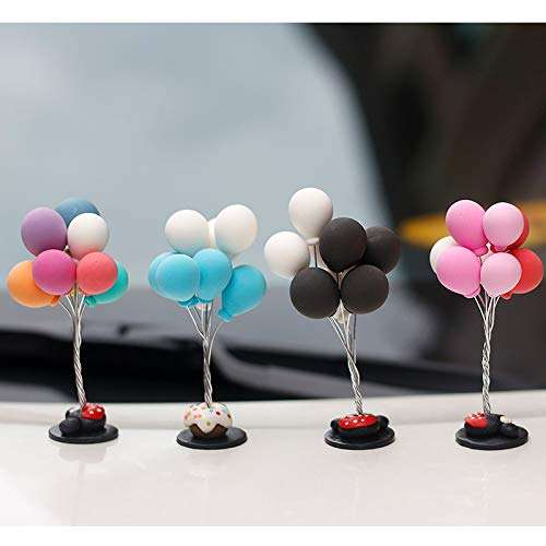 Geekmonkey Rubber Car Decoration Balloon Bouquet Ornament Mickey Base Toy Car Ornaments Auto Interior Accessories Decoration Birthday Gift (1 Pc), Multicolor 1