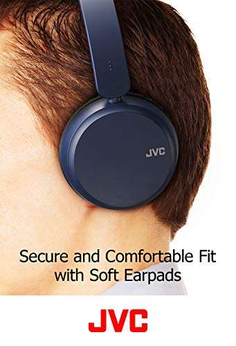 JVC Deep Bass Wireless Headphones, Bluetooth 4.1, Bass Boost Function, Voice Assistant Compatible, 17 Hour Battery Life - HAS35BTB(Black) 3