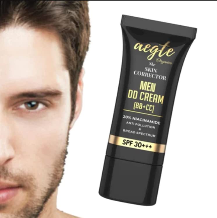 Aegte Organics Skin Corrector DD Cream (BB+CC) Broad Spectrum SPF 25++ Long Lasting Natural Coverage Lightweight & Hydrating (Natural) 1