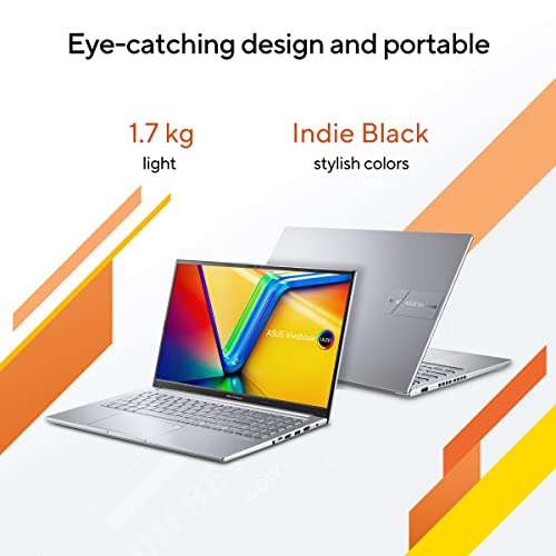 ASUS Vivobook 15 OLED (2023), AMD Ryzen 5 7530U, Thin and Light Laptop, 15.6" (39.62 cms) FHD OLED, (16GB RAM /512GB SSD/Windows 11/Office 2021/Backlit KB/Fingerprint/Silver/1.7 kg), M1505YA-LK542WS 4