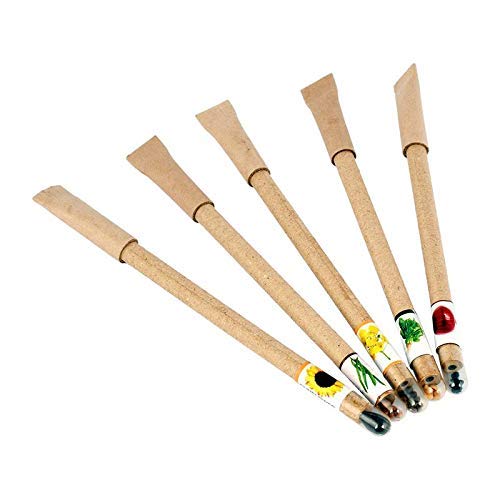 bioQ Box Of 25 Plantable Seed Pens|Eco Friendly Box For Offices|Recycled Paper Bulk Packaging|Grow Plants From Pens|100% Bio-Degradable Pen Body,Blue 4