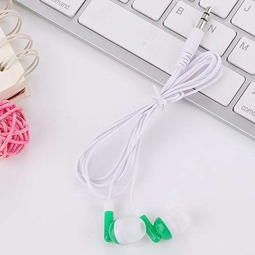 Ladont 100 Pack Bulk Kids Earbuds for Classroom, Student Wired Headphones in Ear Earbuds for School Librariy, 3.5mm Multi Colored Wholesale Earphones for Chromebook Laptop PC 4