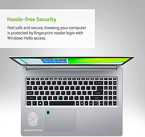 acer 2021 Aspire 5 Slim Laptop, 15.6" Full HD IPS, AMD Ryzen 3 3350U Quad-Core Processor, 8GB DDR4 RAM, 256 GB SSD, Intel WiFi 6, Backlit KB, Fingerprint Reader, Win10 Home+Oydisen Cloth 3