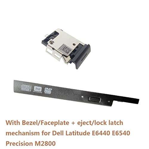 DY-tech 2nd HDD SSD Hard Drive Caddy Frame Tray for Dell Latitude E6440 E6540 with ejector latch and faceplate Bezel 4