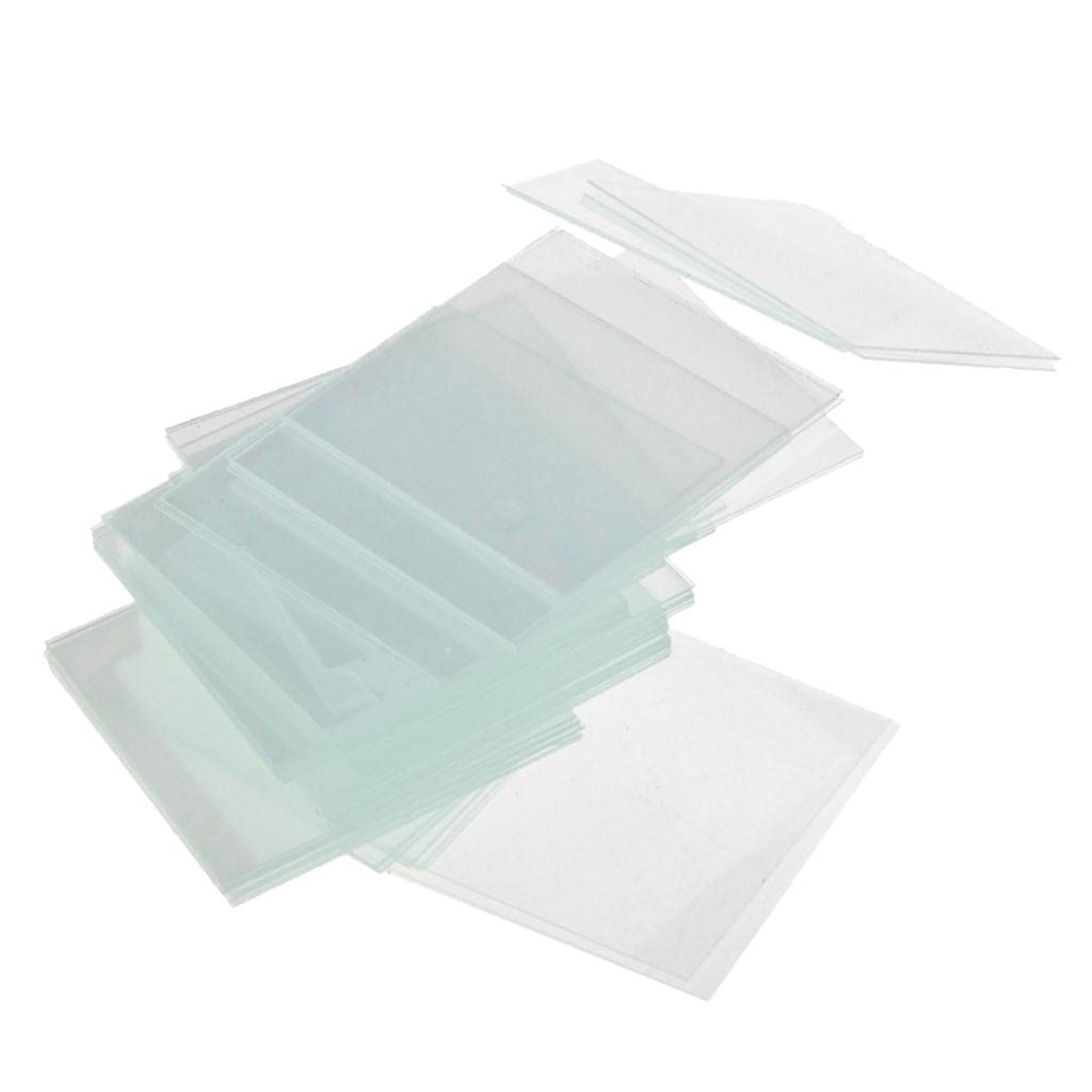 Excluzo 50Pieces Microscope Slide Cover Slips 18mm x 18mm Square Cover Glasses 6