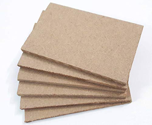 Tia MDF Thick Strong 10 mm Board Sheets (Brown; 6x4 inches) - Pack of 8 1
