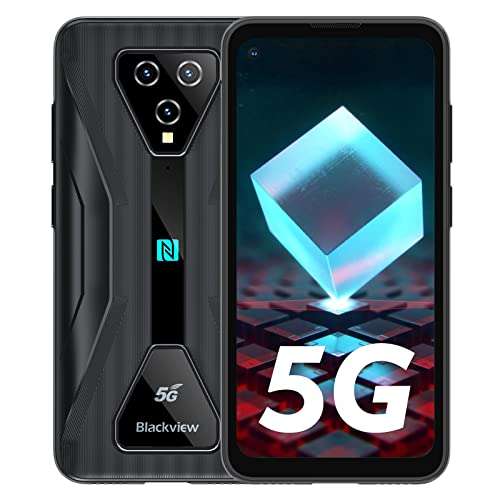 Blackview 5G Rugged Unlocked Smartphones, BL5000, 8GB+128GB Rugged Android Phone, 30W Fast Charging Phone, 6.36" HD NFC Phones Unlocked, 16MP+12MP Cameras, IP68/IP69K tmobile Unlocked Cell Phones 1