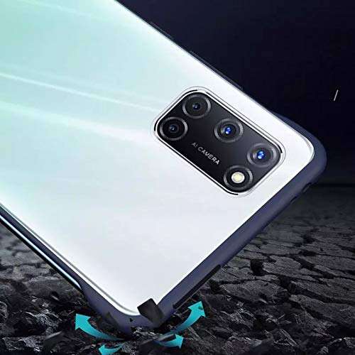 REALCASE Oppo A52 Back Cover Stylish | Frameless Translucent Matte TPU | Shock Proof Bumper Case Back Cover for Oppo A52 (F-Blue) 4