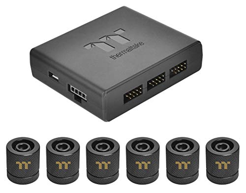 Thermaltake Pacific RGB Plus TT Premium Edition 6-Pack G 1/4" PETG Tube 16mm OD 12mm ID Fitting Kit CL-W185-CU00BL-A 1