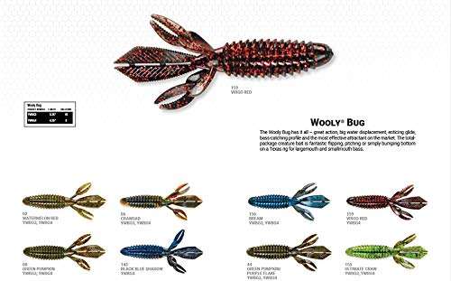 Yum Lures Wooly Bug Creature Bait Soft Plastic Bass Fishing Lure, Ultimate Craw, 3.25'' 2