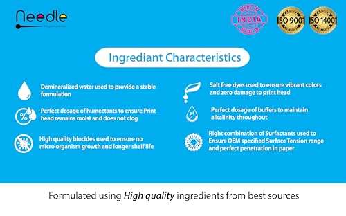 Needle High Yield Inkjet Cartridge Ink Refill Compatible for HP and Canon Cartridge Printers (3 x Black) 6