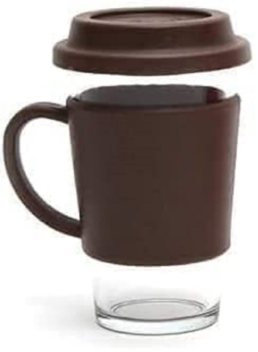 BLISSBORN Glass Tumbler with Silicone Straw and Lid 400ml Glass Coffee Mugs with Leather Sleeve, Drinking Cup for Straw and Direct Mouth Dual Use, Summer Travel Sipper Bottles Clear Set of 1 6