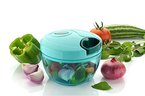 Machak Mini Vegetable Chopper With 3 Blades Cutter, 500 ml, Blue (2) 6