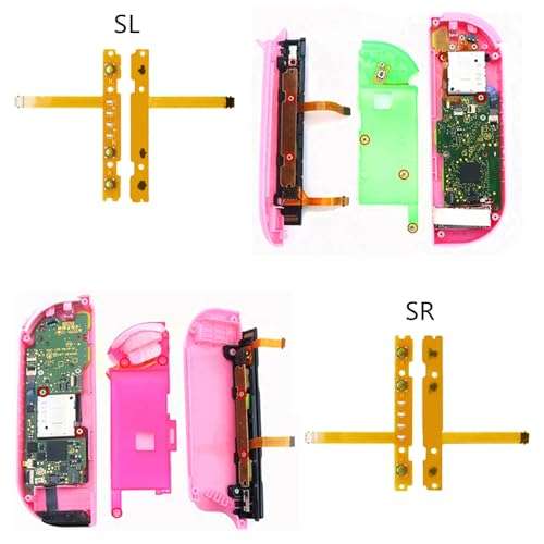 Onyehn 2 Pairs(SL+SR) Right and Left Flex CableButton Key,L/R Flex Cable Suit for Nitendo Switch NS/Switch OLED Joy Con Repair Part 3