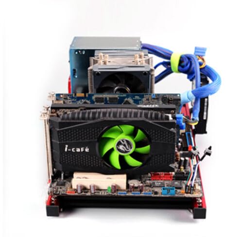 Motherboard Case Rack, Motherboard Chassis Set, ATX MATX PC Test Bench Open Air Frame Water Cooling Fan Chassic Aluminum Frame 4
