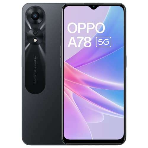 Oppo A78 5G (Glowing Black, 8GB RAM, 128 Storage) | 5000 mAh Battery with 33W SUPERVOOC Charger| 50MP AI Camera | 90Hz Refresh Rate | with No Cost EMI/Additional Exchange Offers 1