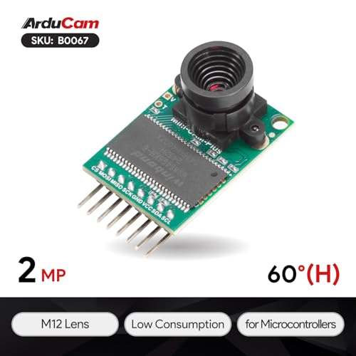 Arducam Mini Module Camera Shield with OV2640 2 Megapixels Lens Compatible with Arduino UNO Mega2560 Board and Raspberry Pi Pico 2