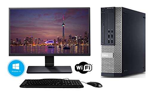 Dell Optiplex 790 SFF Desktop - Intel Core i5 2400 8GB DDR3 RAM, 240GB SSD and Windows 10 Home 64bit - WiFi Ready - New 22 Inch LED Monitor (Renewed) 2