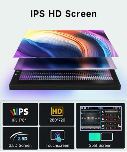 8 CORE 2G+64G Car Radio for Toyota Corolla 2009-2013 with Wireless CarPlay/Android Auto, Podofo 9 Inch 1280*720P IPS Touch Screen Stereo Android 13 GPS WiFi Bluetooth DSP SWC support HD Backup Camera 6