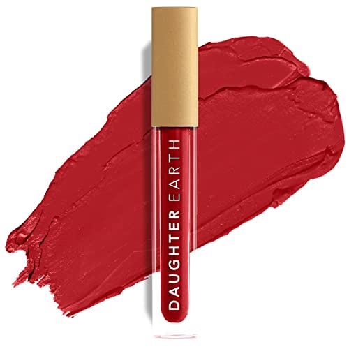 DAUGHTER EARTH Liquid Lipstick With Vitamin E & Hyaluronic Acid | Vegan Highly Pigmented Lip Color | Long Lasting Matte Smudge Proof Lip Stick For Moisturised Hydrating Lips - One Hot Mess | 5ml 1
