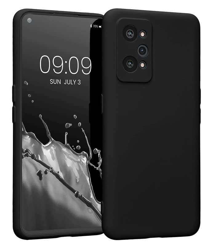PrimeLike Candy Case Shockproof Silicon Matte TPU Flexible Back Cover for Realme GT Neo 3T 5G / RMX3372 / RMX3371 (Black) 3