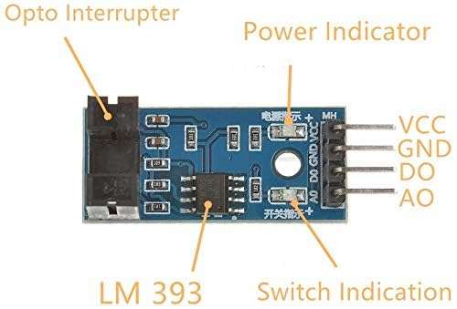 Techtonics Speed Measuring Sensor Counter Motor Test Groove Coupler Module For Arduino (Pack of 5) 5