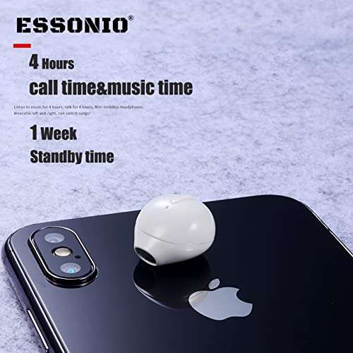 Wireless Earbuds Smallest Wireless Earbuds in-Ear Headphones Invisible Earbuds in Ear Earbuds for Small Ears Small Ear canals Discreet Headphones (Silver Black) 6