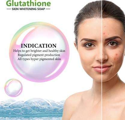 LA Organo Glutathione Charcoal, Rose & Calendula Skin Brightening & Whitening Soap (Pack of 3) 300 g 4