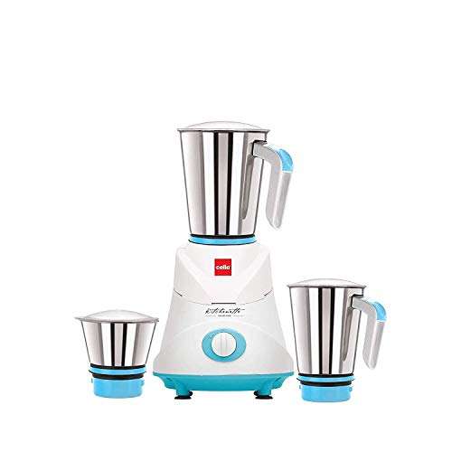 Cello Elite 500-Watt Mixer Grinder with 3 Stainless Steel Jars (Blue) 1