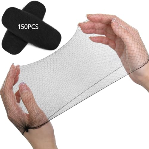 Smilco Hair Net 150 Pcs, 20 Inches Hair Nets Elasticity Invisible Elastic Mesh for Food Service, Ballet Bun, Sleeping, Women and Wig 1